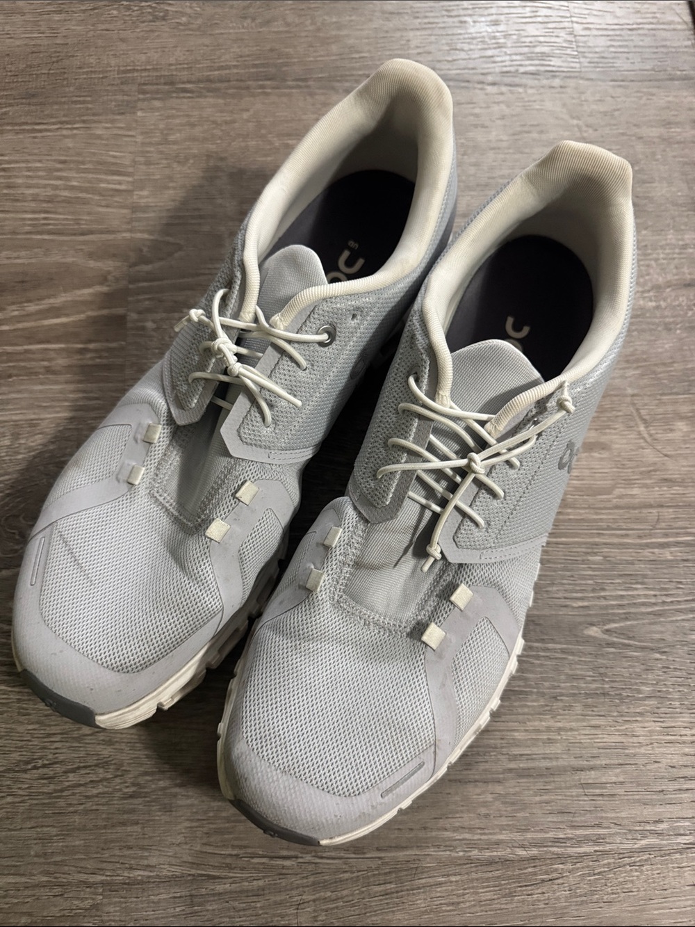 On Clouds  Light Gray Men's Athletic Sneakers with Comfort Fit